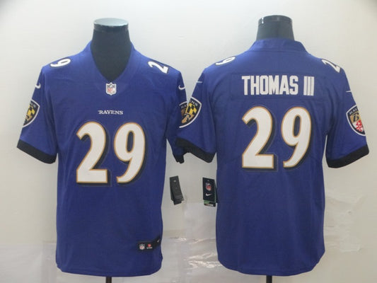 Men's Baltimore Ravens Earl Thomas III #29 Purple Game Jersey1