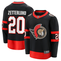 Fabian Zetterlund #20 Ottawa Senators Black Home Breakaway Jersey - JerseysFreak