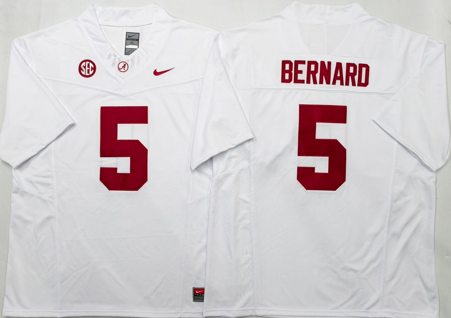 Men's Alabama Crimson Tide Germie Bernard #5 White Player Game Jersey