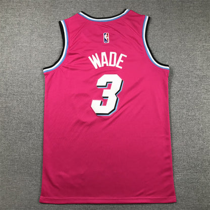 Men's Miami Heat Dwyane Wade #3 Pink Swingman Player Jersey1