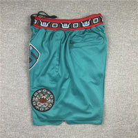 Men's Memphis Grizzlies Green Embroidered Pocket Basketball Shorts1