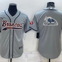 Men's Denver Broncos Gray Game Jersey1