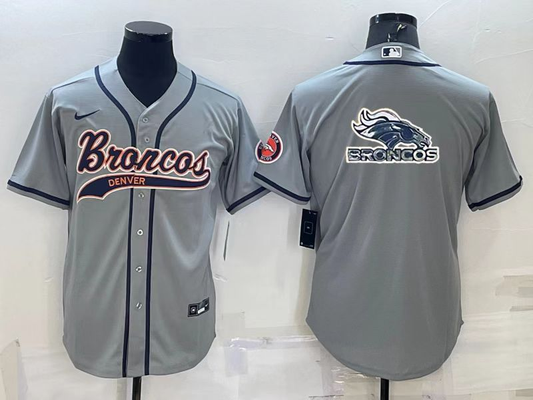 Men's Denver Broncos Gray Game Jersey1