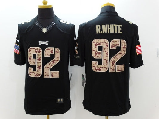 Men's Philadelphia Eagles Reggie White #92 Black Game Player Jersey1
