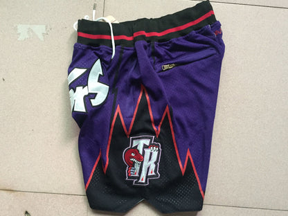 Men's Toronto Raptors Purple 1997-98 Hardwood Classics Basketball Shorts1