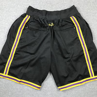 Men's Los Angeles Lakers #8-24 Black Pocket Shorts1
