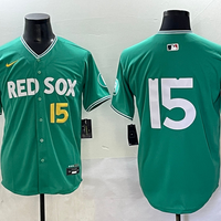 Men's Boston Red Sox Dustin Pedroia #15 Green 2025 City Connect Limited Player Jersey
