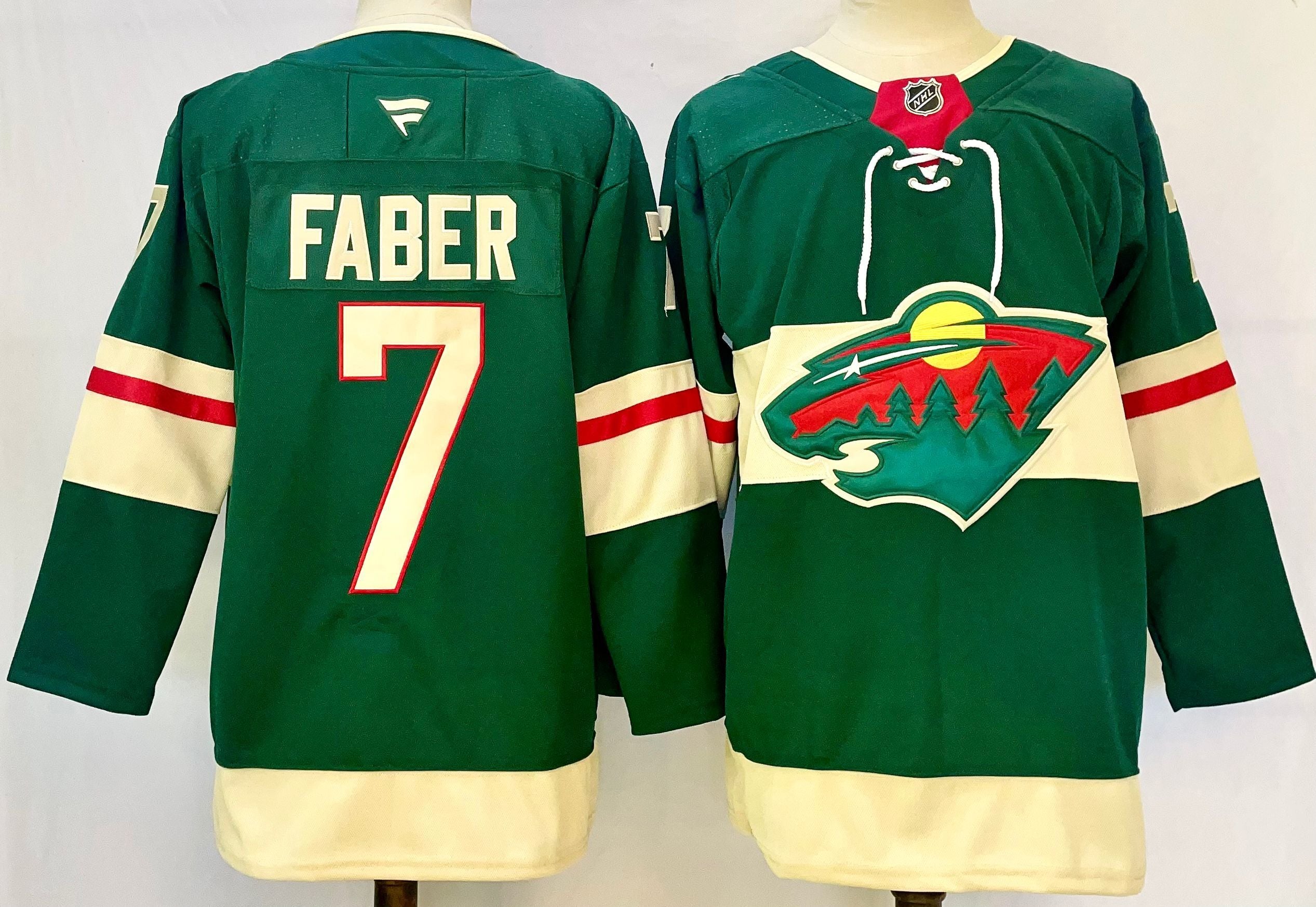 Men's Minnesota Wild Brock Faber #7 Green Jersey