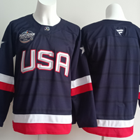 Men's United States 2025 4 Nations Face-Off Navy Blank Player Jersey