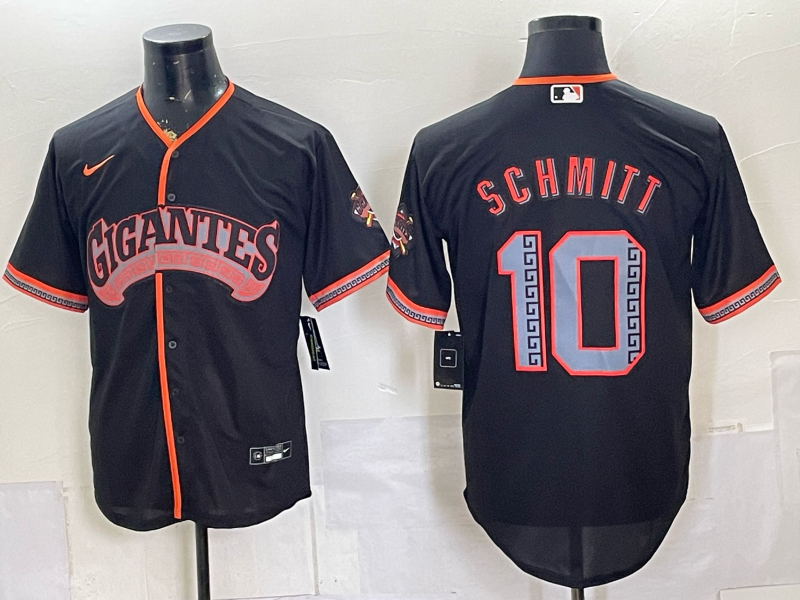 Men's San Francisco Giants Casey Schmitt #10 Black Alternate Stadium Jersey