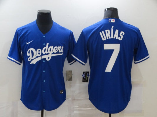 Men's Los Angeles Dodgers Julio Urias #7 Blue Replica Baseball Jersey1