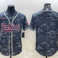 Men's New England Patriots Grey Camouflage Blank Jersey1