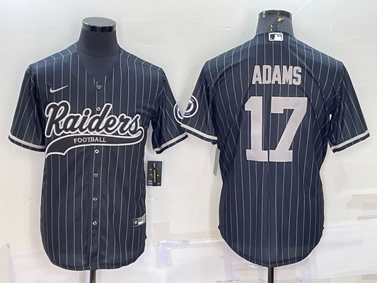 Men's Las Vegas Raiders Davante Adams #17 Black Game Player Jersey1 Joint Edition