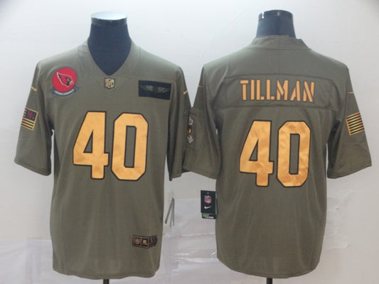 Men's Arizona Cardinals Pat Tillman #40 Brown Authentic Game Jersey1