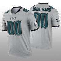 Custom1 Philadelphia Eagles Silver Inverted Legend Jersey1 Stitched American Football Jerseys