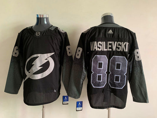 Men's Tampa Bay Lightning Andrei Vasilevskiy #88 Black Home Breakaway Player Jersey1