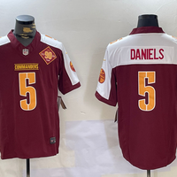 Men's Washington Commanders Jayden Daniels #5 Burgundy Player Game Jersey1