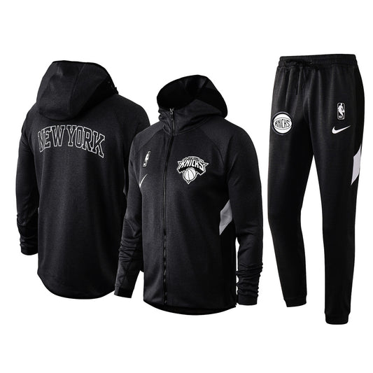 New York Knicks Black Showtime Full-Zip Hoodie