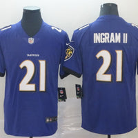Men's Baltimore Ravens Mark Ingram II #21 Purple Game Player Jersey1