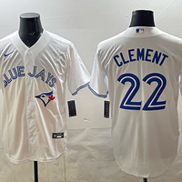 Men's Toronto Blue Jays Ernie Clement #22 White Home Replica Jersey