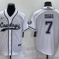 Men's Dallas Cowboys Trevon Diggs #7 White Player Jersey1 Joint Edition