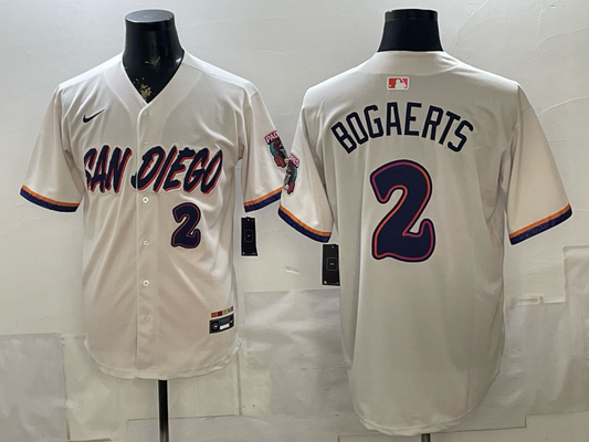 Men's San Diego Padres Xander Bogaerts #2 Cream Limited Player Jersey