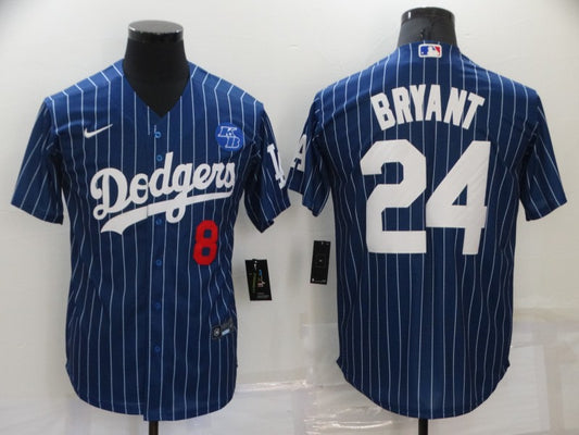 Men's Los Angeles Dodgers Kobe Bryant #8-24 Blue Player Jersey1