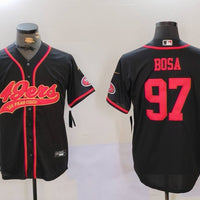 Men's San Francisco 49ers Nick Bosa #97 Black Replica Player Jersey1