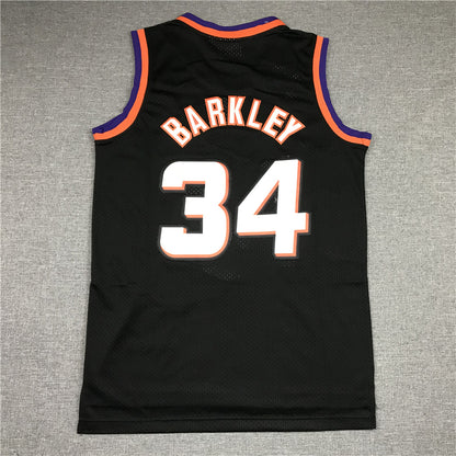 Men's Phoenix Suns Charles Barkley #34 Black 1992-93 Swingman Jersey1