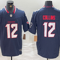 Men's Houston Texans Nico Collins #12 Navy Game Jersey