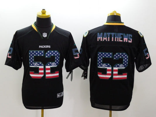 Men's Green Bay Packers Clay Matthews #52 Black Game Jersey1