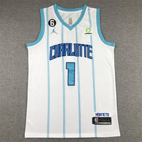 Men's Charlotte Hornets LaMelo Ball #1 White 2022/23 Swingman jersey1 - Association Edition