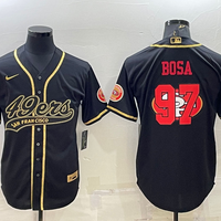 Men's San Francisco 49ers Nick Bosa #97 Black Player Jersey1 Joint Edition