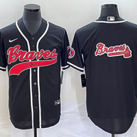Men's Atlanta Braves Black Replica Team Jersey1 Joint Edition