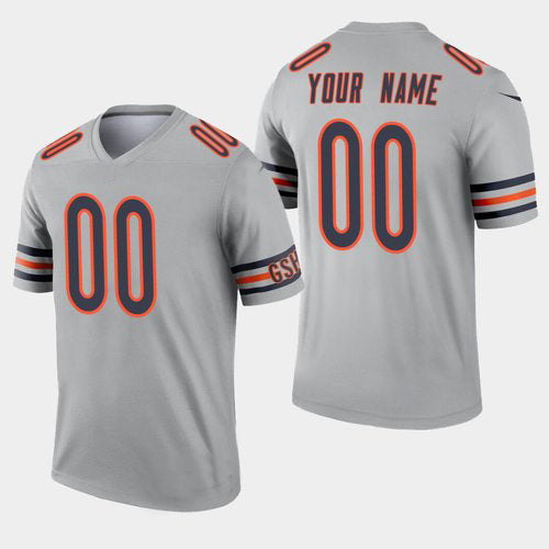 Custom1 Chicago Bears Inverted Legend Silver Jersey1 Stitched Jersey1 Football Jerseys