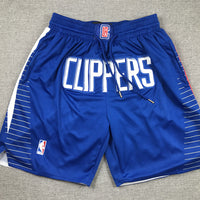Men's LA Clippers Royal Icon Edition Pocket Shorts1