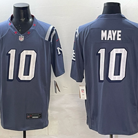 Drake Maye New England Patriots Storm Blue Jersey