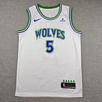 Men's Minnesota Timberwolves Anthony Edwards #5 White Swingman Jersey Association Edition