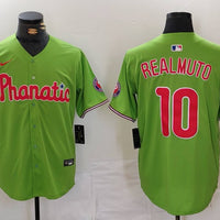 Men's Philadelphia Phillies J.T. Realmuto #10 Green Limited Player Jersey1