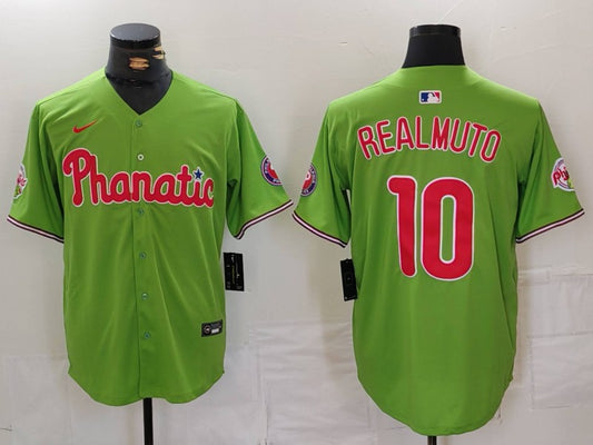 Men's Philadelphia Phillies J.T. Realmuto #10 Green Limited Player Jersey1