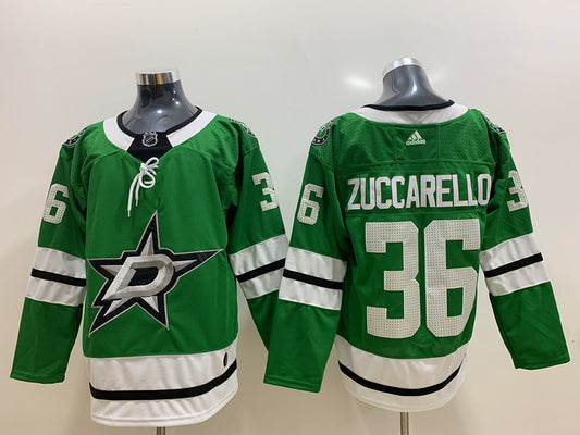 Men's Dallas Stars Mats Zuccarello #36 Green Breakaway Player Jersey1