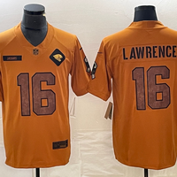 Men's Jacksonville Jaguars Trevor Lawrence #16 Brown 2023 Salute To Service Limited Jersey1