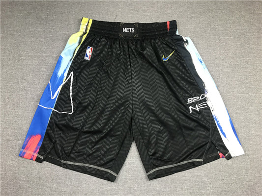 Men's Brooklyn Nets Black City Edition Basketball Shorts1