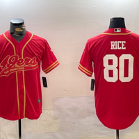 Men's San Francisco 49ers Jerry Rice #80 Scarlet Team Game Jersey1