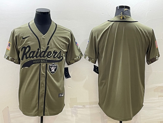 Men's Las Vegas Raiders Olive 2022 Salute To Service Limited Blank Jersey1