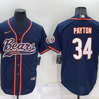 Men's Chicago Bears Walter Payton #34 Navy Game Jersey1 Joint Edition