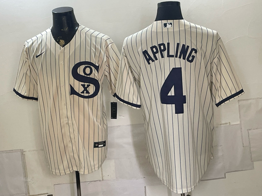 Men's Chicago White Sox Luke Appling #4 Cream Replica Jersey