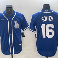 Men's Los Angeles Dodgers Will Smith #16 Blue Limited Player Jersey1