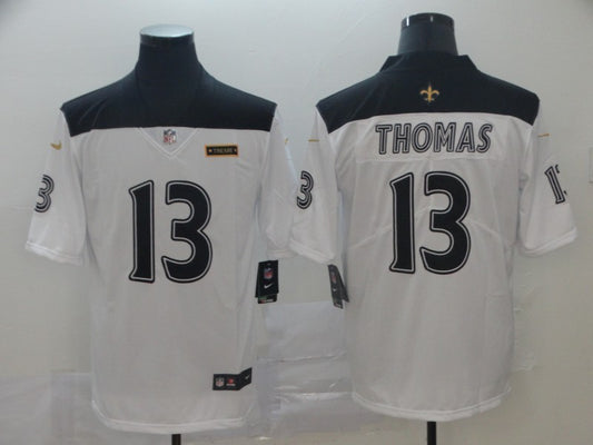 Men's New Orleans Saints Michael Thomas #13 White City Edition Game Jersey1