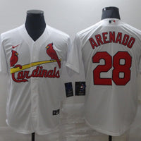 Men's St. Louis Cardinals Nolan Arenado #28 White Replica Baseball Jersey1